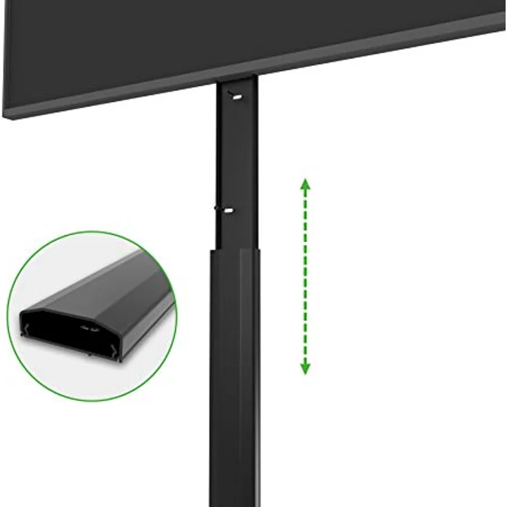 conecto Kabelkanal mit 3M Klebeband selbstklebend selbsthaftend zum Kleben oder Schrauben aus hochwertigem PVC (Länge 100cm, Breite 6cm, Höhe 2cm) schwarz – Bild 6
