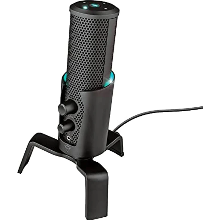 Trust Gaming GXT 258 Fyru USB Streaming Mikrofon für PC, Laptop (mit 4 Aufnahmecharakteristika: Nierenförmig, Bidirektional, Stereo und Omnidirektional, Zero Latency, LED) – Bild 2
