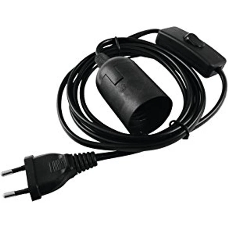 EUROLITE Lampenhalterung mit E27 Fassung | 1,80 Kabel | Inklusive Kabel-Netzstecker | mit Ein- und Ausschalter – Bild 4