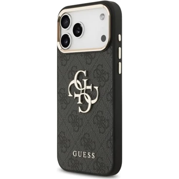 CG MOBILE Guess 4G Groß 4G Klassiker Logo Hülle für iPhone 17 Pro Max, Schwarz/Gold, Kunstleder/TPU/PC, Hoher Schutz und präzise Passform – Bild 2