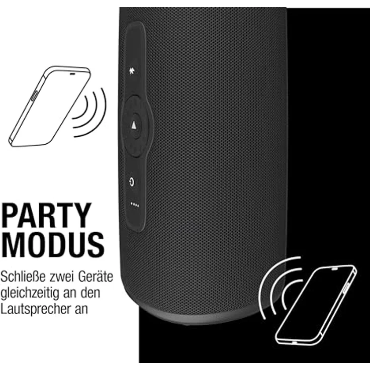 Fresh 'n Rebel Bold M2, Bluetooth Lautsprecher mit 24 Uhr spielzeit, Wasserdichter (IP67) Tragbarer musikbox Bluetooth, Party Mode, Lautstärkeregelungsring, Tiefe Bässe, Kräftige Lautstärke (Schwarz) – Bild 3