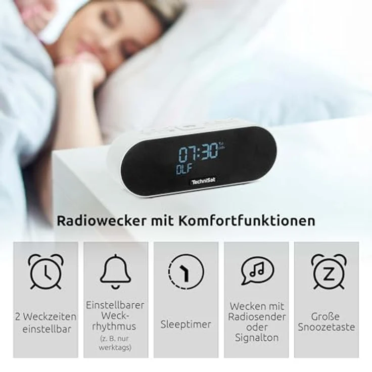 TechniSat DigitRadio 53 BT (FM, DAB+, UKW), Radio, Schwarz, Weiss – Bild 3