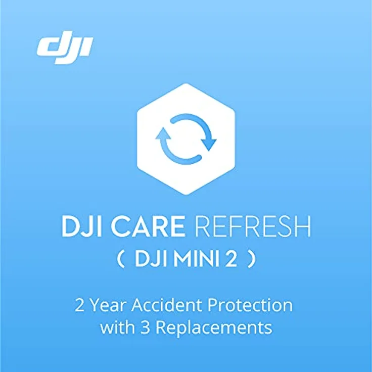 DJI Mini 2 Care Refresh (2 Jahren) - VIP Serviceplan für DJI Mini 2, bis zu 3 Ersatzprodukte innerhalb von 2 Jahren, Abdeckung von Sturz- und Wasserschäden, Aktiviert innerhalb von 48 Std