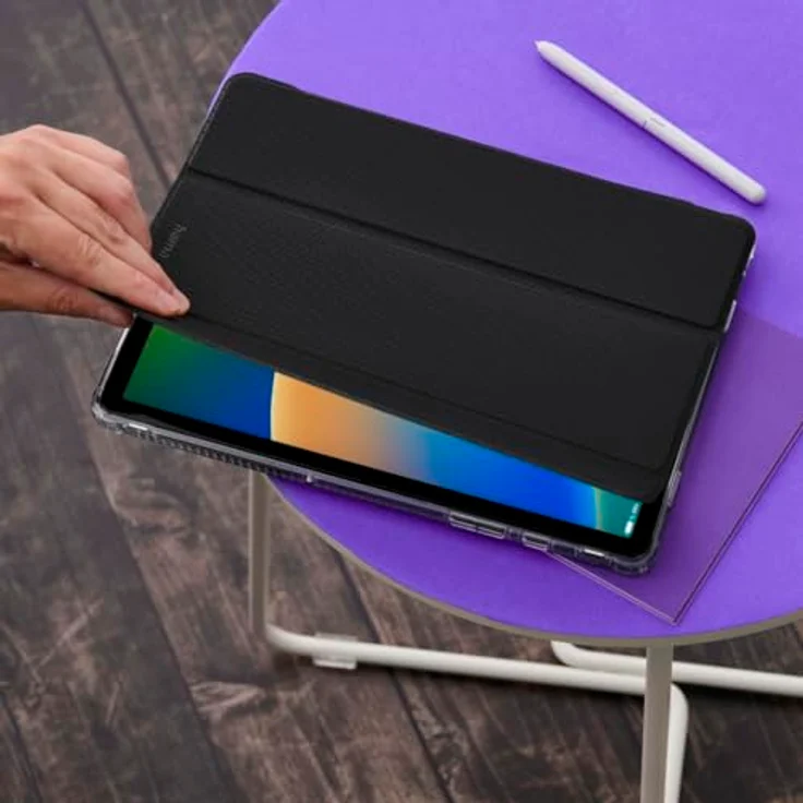 Hama Tablet-Hülle Extreme Protect für Apple iPad 11“ 2025/iPad 10.9" 2022, kratzfest, stoßfester Schutzrahmen, Tablet-Ständer, inkl. Stifthalter, durchsichtig/schwarz – Bild 15