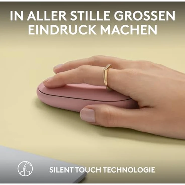 Logitech M350s Maus (Bluetooth, 4.000 DPI, Energiesparmodus) in Pebble Mouse 2 Design, recycelter Kunststoff, Blau – Bild 6