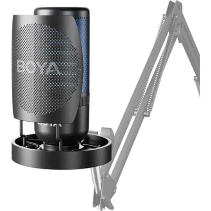 Boya K3 USB Mikrofon, beleuchtetes Kondensatormikrofon mit Geräuschunterdrückung und 48 kHz/24-Bit Audioqualität – Bild 5