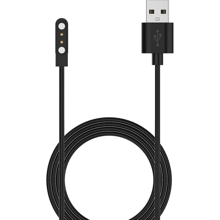 Wigento Magnetisches USB Lade Datenkabel für CMF Watch 3 Pro / Watch 2 Pro, 1,20m, Schwarz mit Sicherheitsfunktionen und hoher Ladeeffizienz