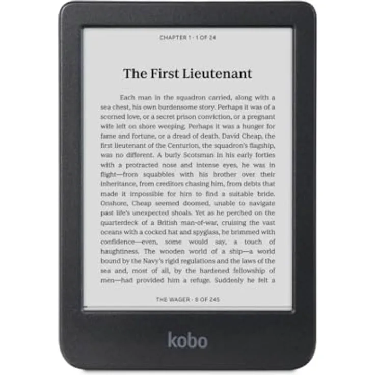 Kobo Clara BW | eReader | 15,2 cm (6 Zoll) blendfreier Touchscreen mit ComfortLight PRO | Dunkelmodus-Option | Hörbücher | wasserdicht | 16 GB Speicher | Schwarz