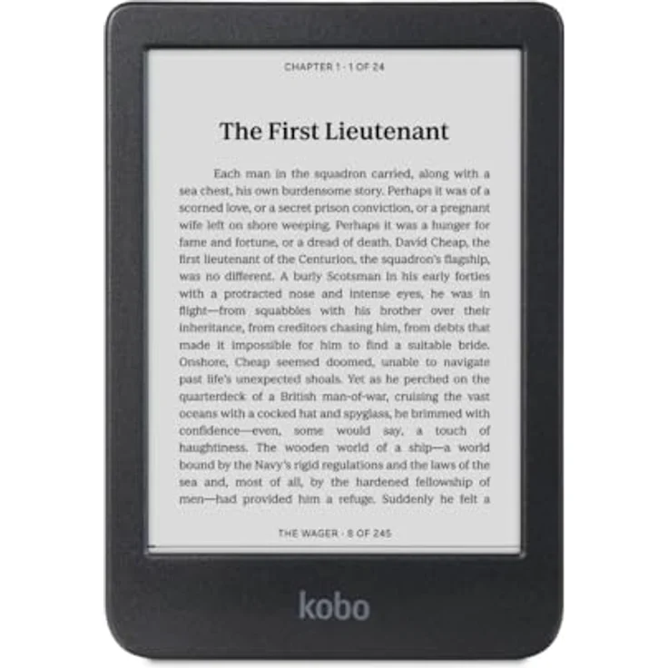 Kobo Clara BW | eReader | 15,2 cm (6 Zoll) blendfreier Touchscreen mit ComfortLight PRO | Dunkelmodus-Option | Hörbücher | wasserdicht | 16 GB Speicher | Schwarz – Bild 1