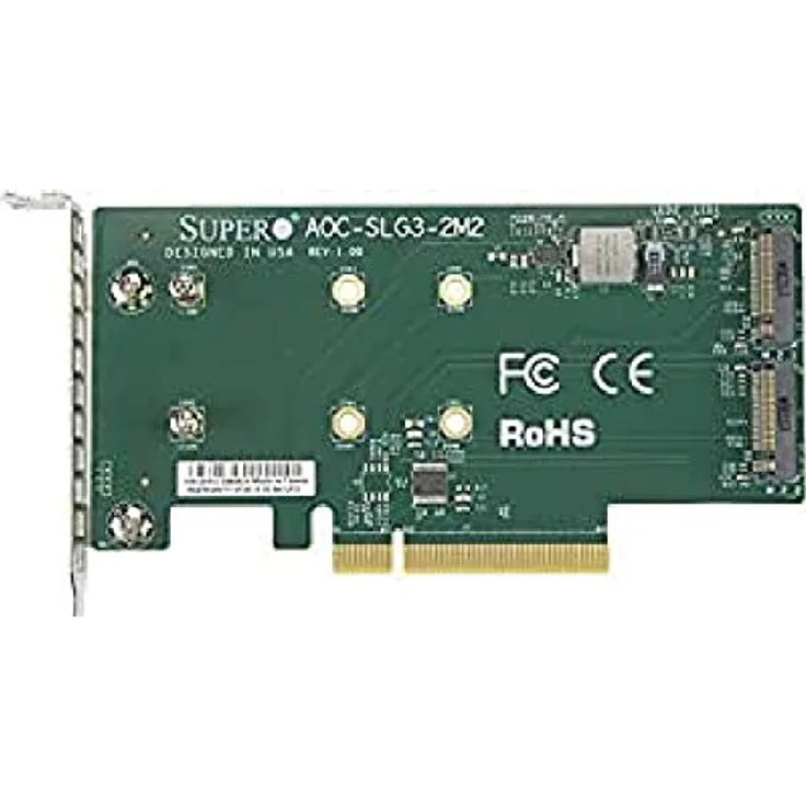 Supermicro Server PCIe M.2 Adapter NVME AOC CARD/AOC-SLG3-2M2-O