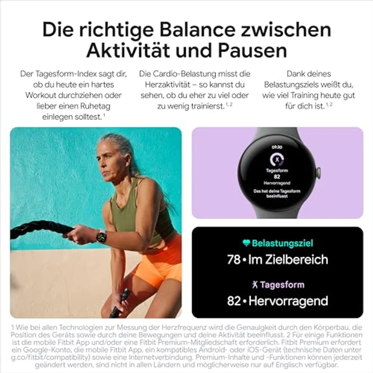 Google Pixel Watch 3 (45 mm) – Matte Black – Obsidian – LTE Smartwatch mit Actua-Display und personalisiertem Echtzeit-Coaching – Bild 4