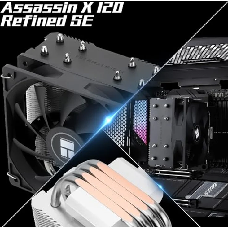 Thermalright Assassin X 120 SE CPU-Luftkühler mit 4 Heatpipes und TL-C12C PWM Lüfter, leise, kompatibel mit AM4/AM5 und Intel LGA1150/1151/1200/1700/1851 – Bild 2