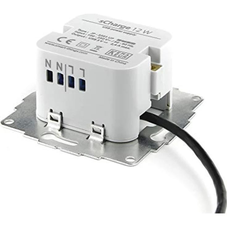 Smart things S24 C Scharge - Unterputz-Netzteil 12W Speziell für alle sDocks, Tablets und Phones mit USB-C Anschluss inklusive USB-C Adapter 30cm zum Laden des iPad | 5 V, 5%- 2400mA – Bild 3