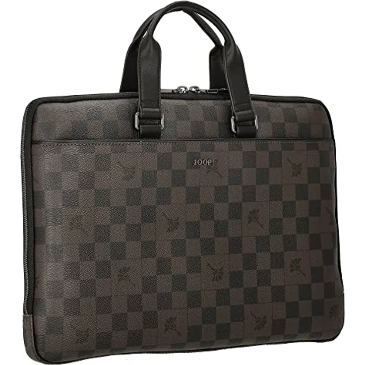 Joop! Businesstasche Cortina Piazza Janus Seal Brown, Laptop Sleeve mit extra Polsterung, modernem Karo-Design – Bild 5