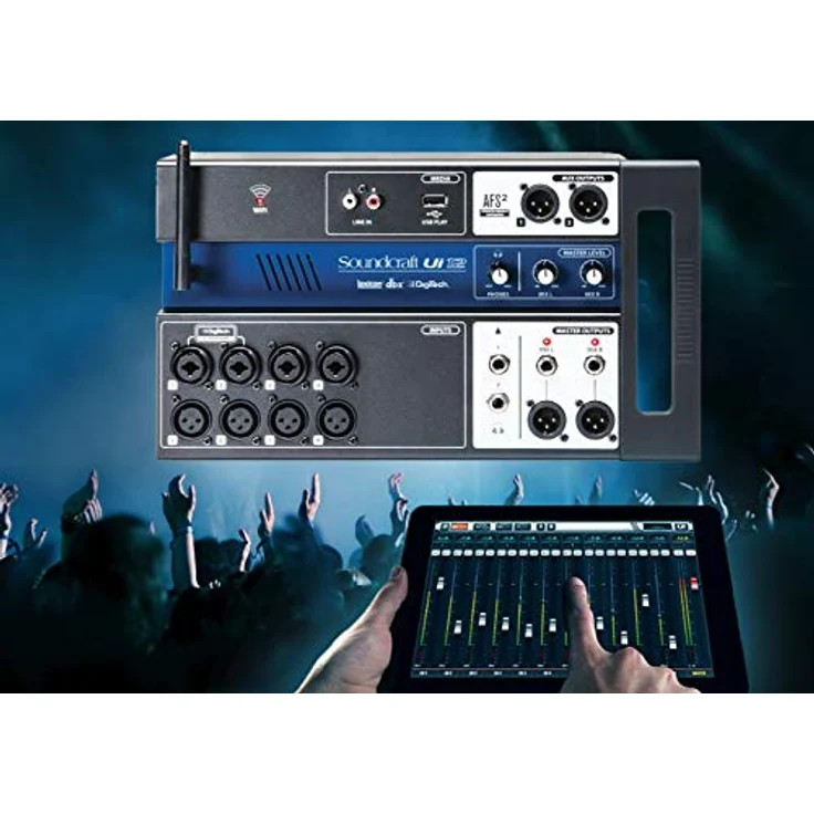 Soundcraft Ui12 Digitaler Mischer mit 12 Kanälen und Fernsteuerung, schwarz Kanal 12 12 Channel Schwarz – Bild 3
