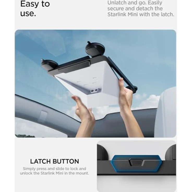 Spigen ACP09333, Smartphone Halterung mit sicheren Saugnäpfen und schützenden Polstern, Schwarz – Bild 5