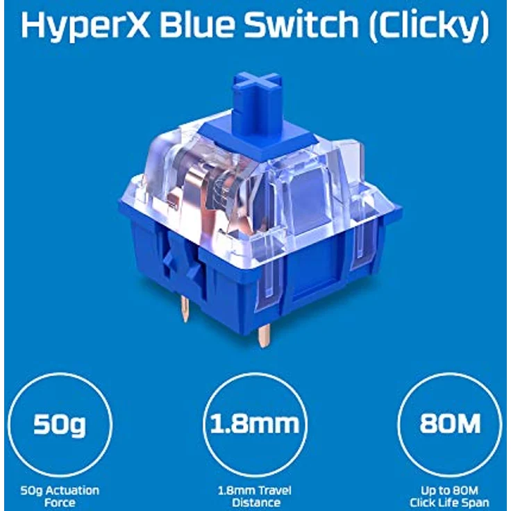 Kingston HyperX Alloy Origins Core, LEDs RGB, HyperX BLUE, USB, US QWERTY (HX-KB7BLX-US) – Bild 3