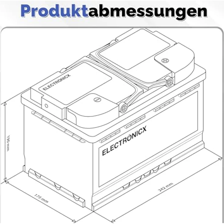 Electronicx Caravan Edition V2 AGM Batterie 80Ah 12V - Wartungsfreie Versorgungsbatterie für Wohnmobil & Boot mit hoher Zyklenfestigkeit – Bild 8