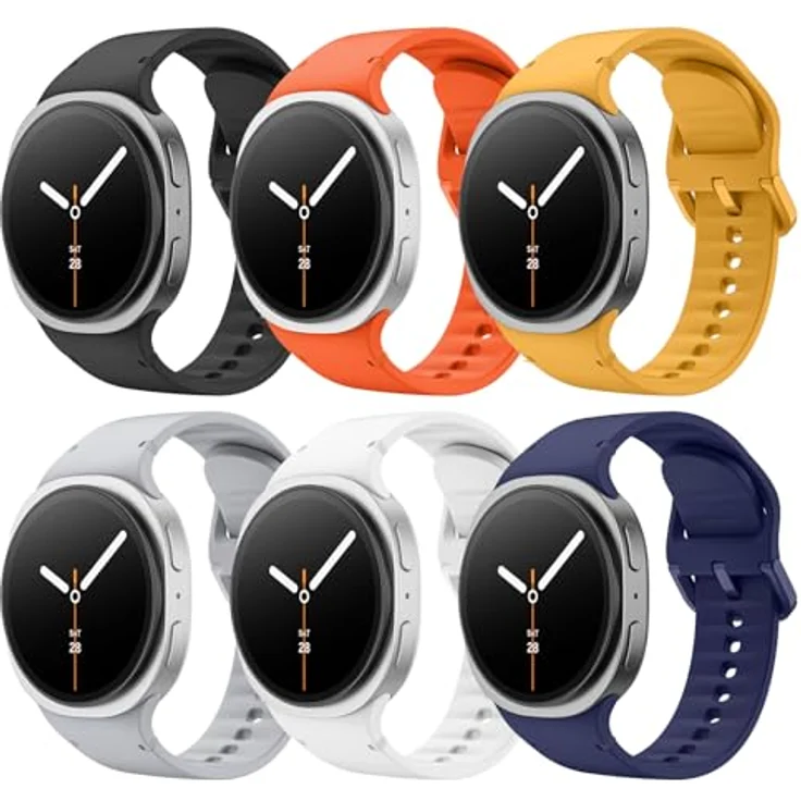 MoKo Sport Armband für Samsung Galaxy Watch 9/8/8 Classic, M/L, Silikon, atmungsaktiv, wasserdicht, verstellbar – Bild 1