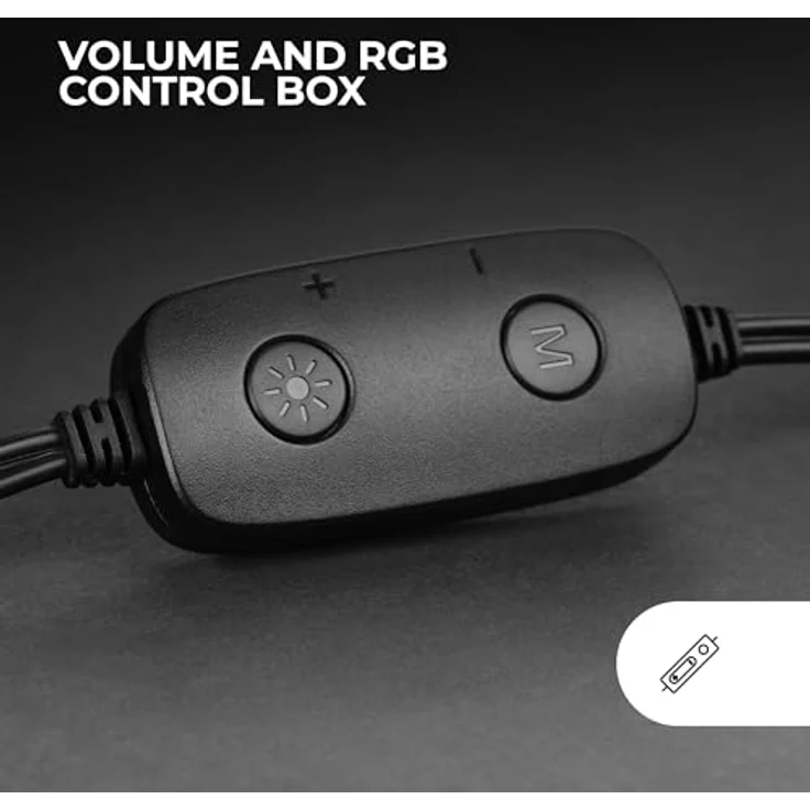MARSGAMING MS-Aura Bluetooth-Lautsprecher 5.3 Schwarz, DSP-Chipsatz 15W, RGB-Beleuchtung, Clearview 360º Design, Kompakte Lautsprecher mit Lautstärke- und RGB-Kontrollbox, AUX-IN Eingang – Bild 5