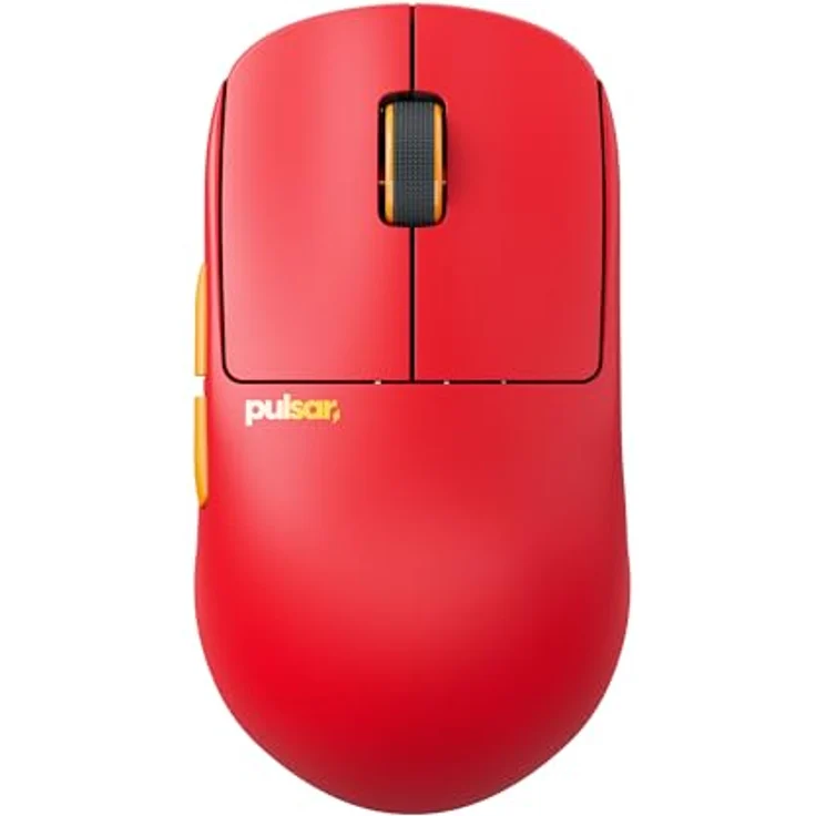 Pulsar X2H CrazyLight Medium Wireless Gaming Maus (Volcano) - 32.000 DPI, 8K Polling, ultraleichtes Design, rot – Bild 1