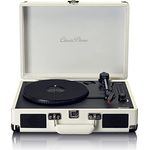 Lenco Classic Phono TT-115 Plattenspieler - Kofferplattenspieler - Bluetooth - USB - 3 Geschwindigkeiten - Direktaufnahme auf USB ohne PC - Riemenantrieb - creme