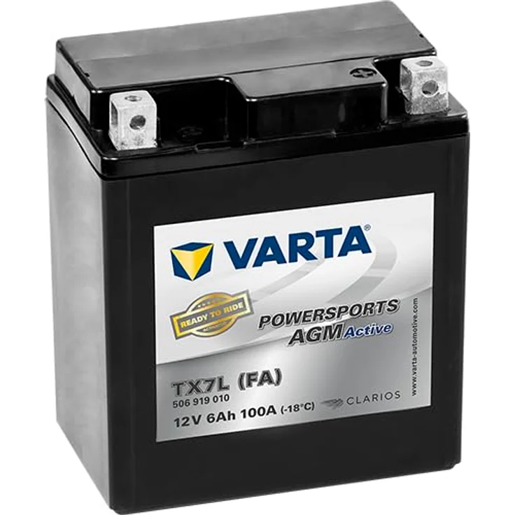 Varta Powersports AGM Motorradbatterie TX7L, 12V 6Ah, rüttelfest, gasdicht, hohe Lebensdauer – Bild 5