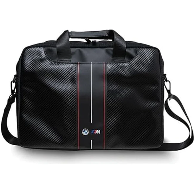 BMW Torba BMCB15COMSCAKR 15" Notebooktasche, schwarz mit roten Streifen für Laptops bis 16 Zoll, leicht und robust – Bild 1