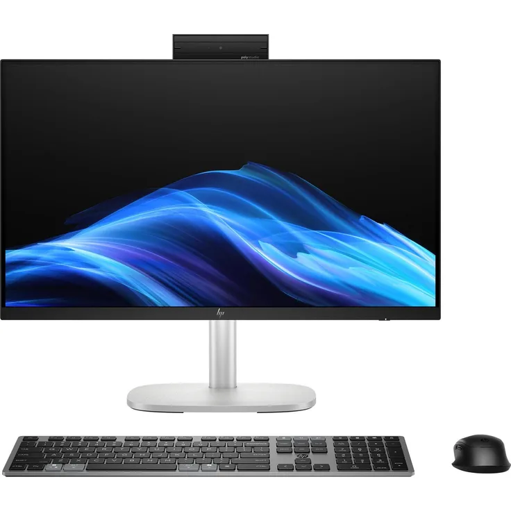 HP Elite Studio 8 AiO, All-in-One-PC mit Intel Core Ultra 7, 32GB RAM, 1TB SSD, 23,8 Zoll FHD, Silber, Windows 11 Pro