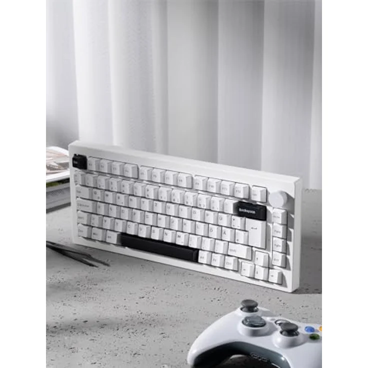 AKKO 5075B RGB Gaming Tastatur, Lavendar Purple Pro Switches, Hot Swap fähig, ISO DE/UK/Nordic, schwarz & weiß, 2,4 GHz / Bluetooth 5.0, 4.500 mAh Akku – Bild 8