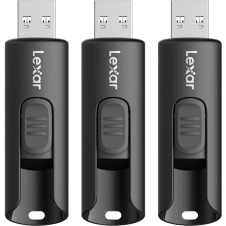 Lexar JumpDrive A30E, 3er-Pack 64GB USB-Laufwerk mit USB 3.2 Gen 1 und bis zu 100MB/s, kompatibel mit PC und Mac, Datensicherheit durch Passwortschutz – Bild 1