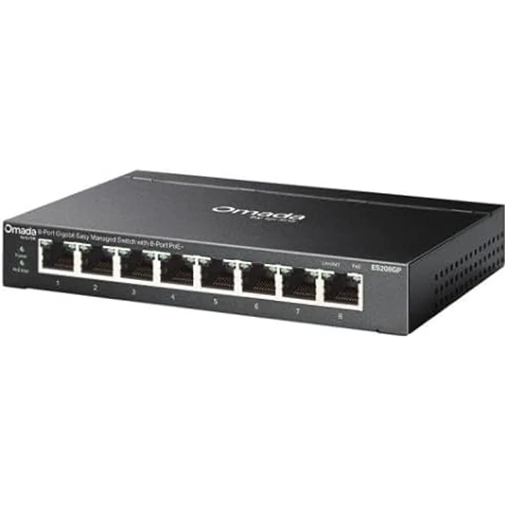 Omada ES208GP, 8-Port Gigabit Easy Managed Netzwerk Switch mit PoE, Schwarz – Bild 3
