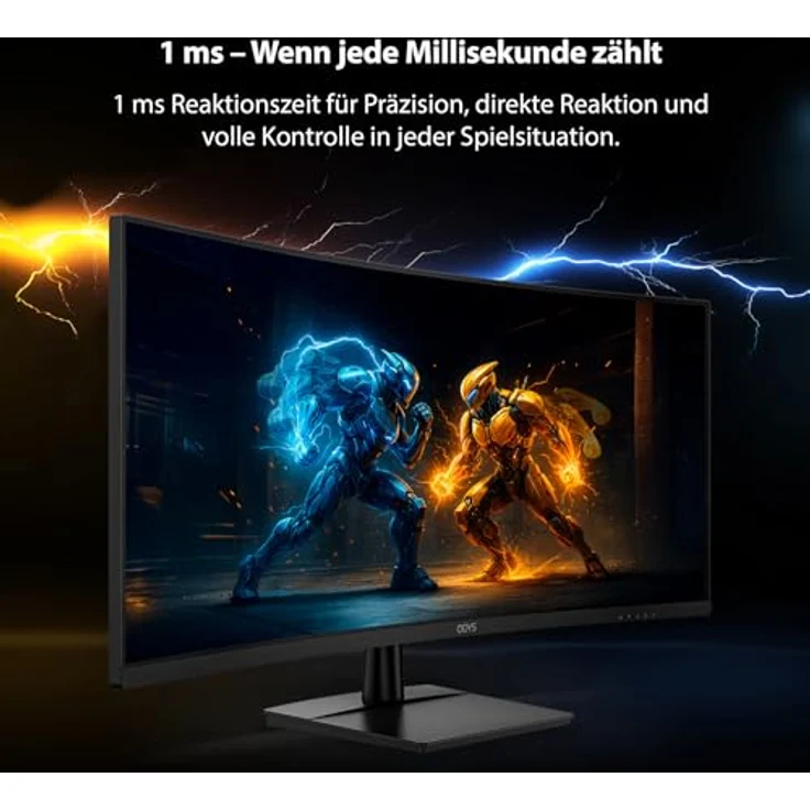 Odys XE34-UWQ-120, 34 Zoll Curved Gaming Monitor, UWQHD (3440x1440), 120 Hz, 1ms, VA-Panel, HDR10, Adaptive Sync, 1500R Krümmung, HDMI 2.1, DisplayPort – Bild 5
