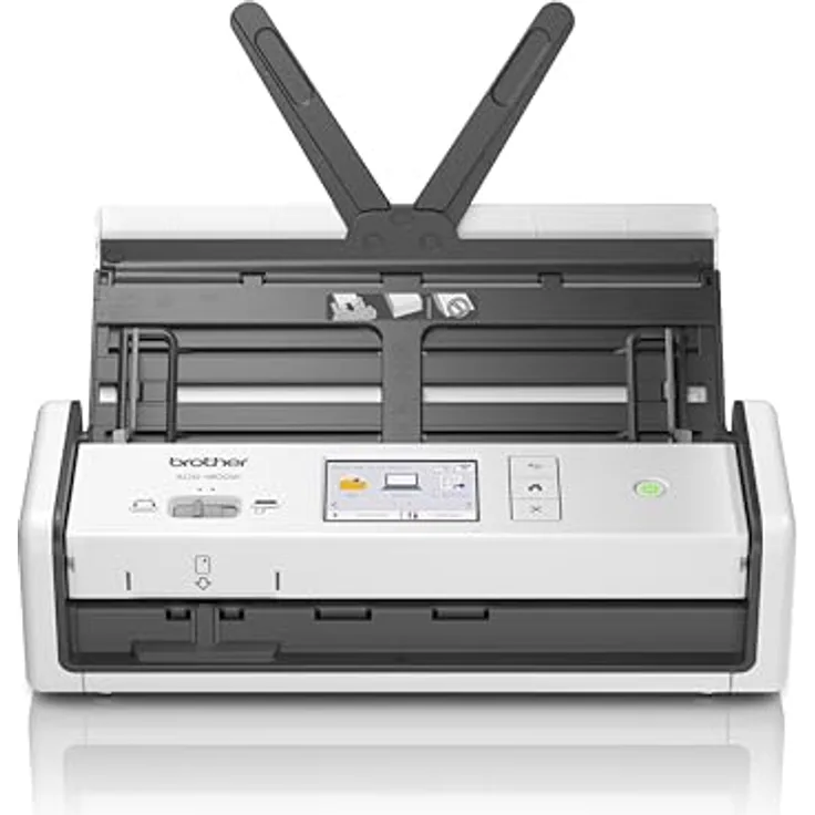 Brother ADS-1800W - Kompakter Dokumentenscanner mit WLAN, 7,1-cm-Touchscreen-Farbdisplay