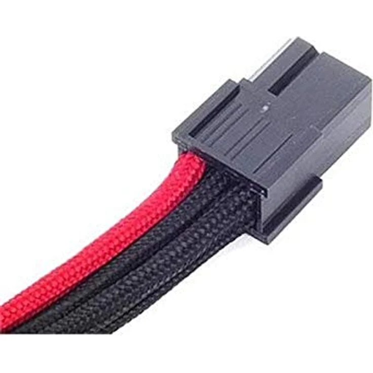 SilverStone SST-PP07-IDE6BR - Netzteil-Verlängerungskable 25cm 6pin auf PCI-E 6pin, schwarz-rot - Preisvergleich – Bild 5