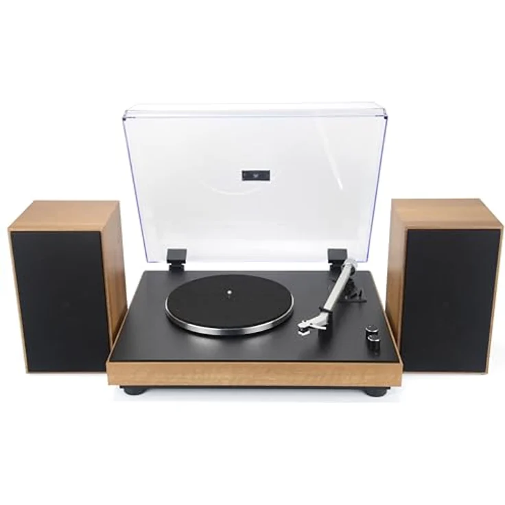 Majestic TT 54 Vintage Plattenspieler mit kabelloser Bluetooth-Technologie, USB-Eingang und zwei externen 30 W Stereo-Lautsprechern – Bild 3