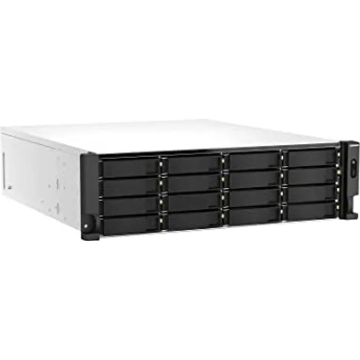 QNAP TS-h2287XU-RP-E2336-32G Intel Xeon E-2336 6 Cores/12 Threads 32GB ECC DDR4 2x16 22-Bay 3U rackm (0 TB), NAS, Schwarz, Weiss