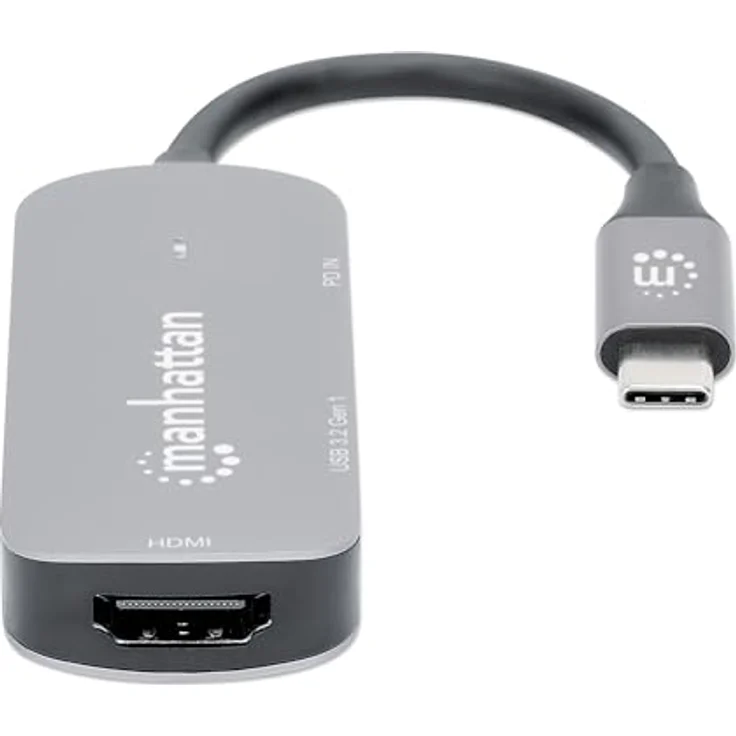 Manhattan Notebook Dockingstation 190299, 3-in-1 USB-C Dock mit 4K HDMI, 85W Power Delivery und USB-A Anschluss – Bild 8