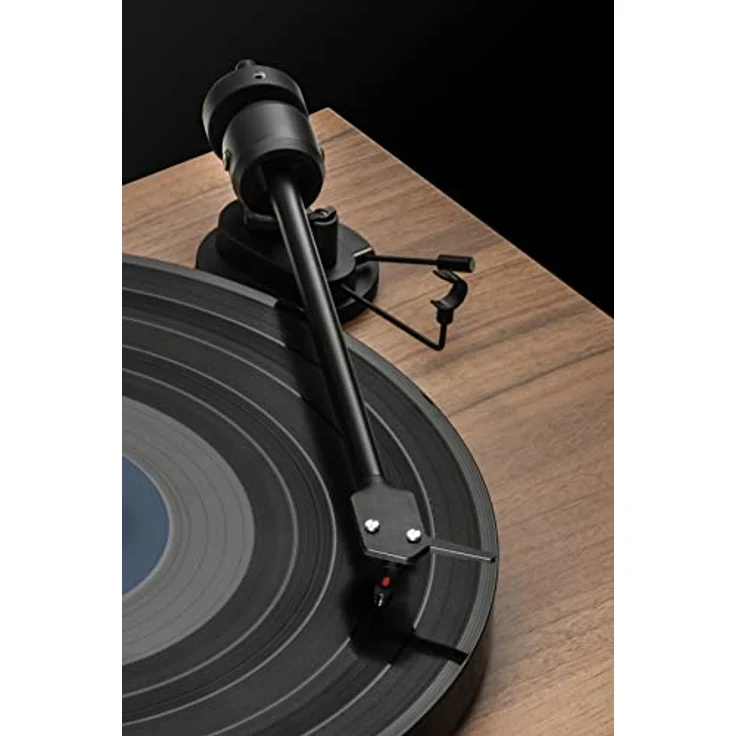 Pro-Ject E1 Plug & Play Einsteiger Plattenspieler mit OM5e System, schaltbarer Phono Vorstufe und elektronischer Geschwindigkeitsänderung (Schwarz) – Bild 4