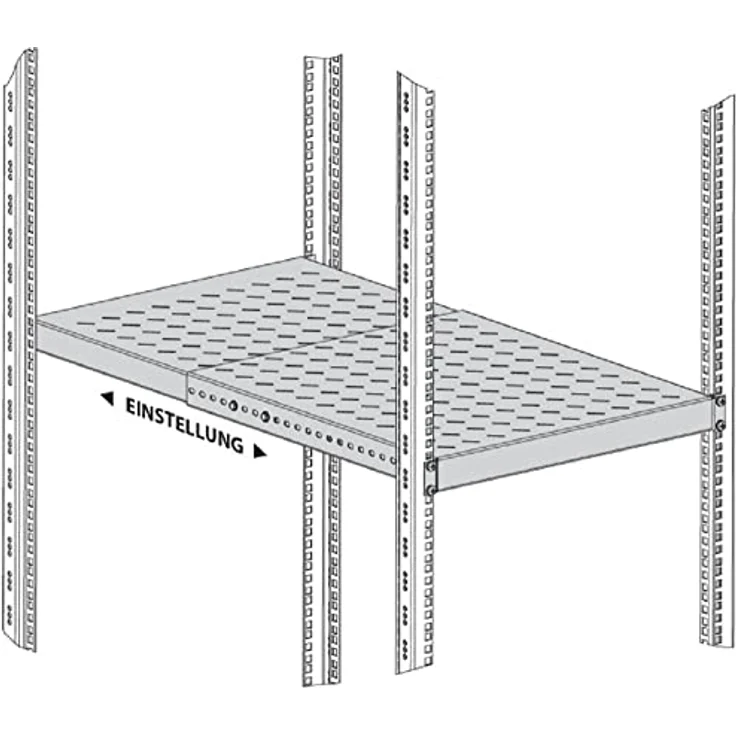 EFB NORDIC EFB-Elektronik Rack Shelf, Heavy Duty 1U, robust, Schwarz RAL 9005 – Bild 3