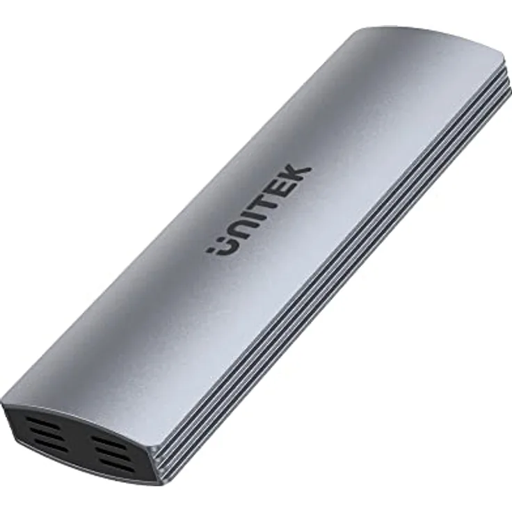Unitek M.2 NVMe/SATA 10Gbps-Laufwerksgehäuse | S1230A | USB-C-Anschluss | Unterstützt M- oder B+M-Laufwerke | Gehäuse aus Aluminium-Legierung | Farbe: Space Gray