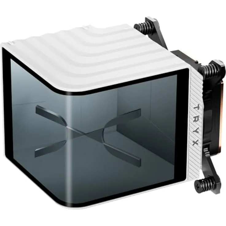 TRYX Panorama CPU-Wasserblock, Wasserkühler mit AMOLED-Display, für Intel- und AMD-Sockel, weiss