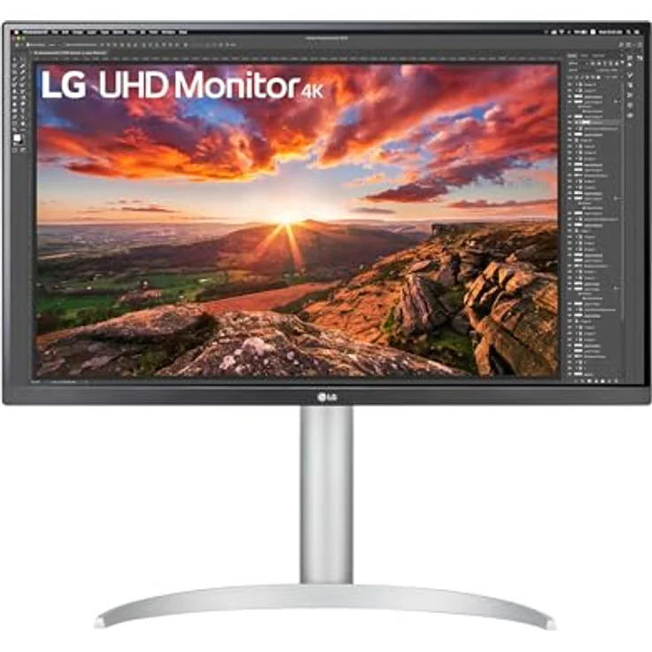 LG 27 Zoll Ultra UHD 4K Monitor 27UP850K-W.AEU - Weiß & Schwarz, Super Resolution, HDR10, AMD FreeSync – Bild 2