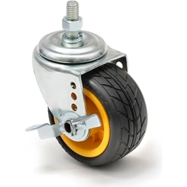 RocknRoller RCSTR4X2, 4X2 Ground Glider Caster mit Bremse, Upgrade für R2, Zubehör für Audio Racks und Cases