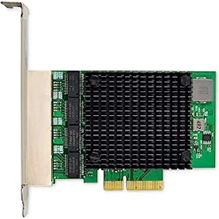 DIGITUS 2.5 Gigabit Ethernet Server Netzwerkkarte - 4 Port RJ45 - RTL8125B - 10/100/1000/2500 Mbps, PCI-Express x4, Schwarz – Bild 5