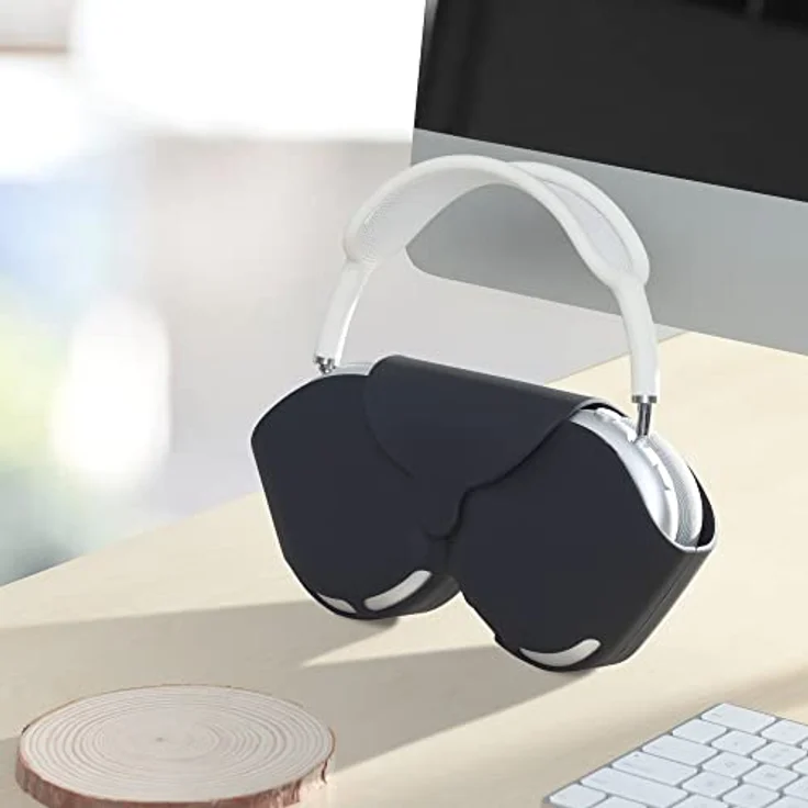 kwmobile Hülle kompatibel mit Apple Airpods Max Case - Schwarzes Silikoncover mit präzisem Design und sicherem Verschluss – Bild 3
