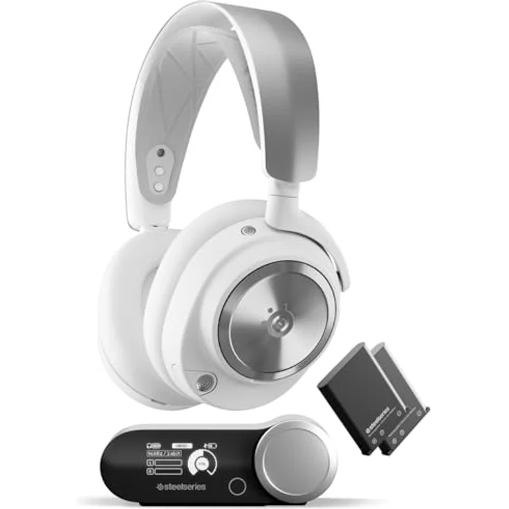 SteelSeries Arctis Nova Pro Wireless Xbox -Multi-System Gaming Headset -Magnetische Neodym-Treiber -Active Noise Cancellation -Infinity Power System -ClearCast Gen 2-Mic –PS5, Switch, Mobile PC -Weiss – Bild 1