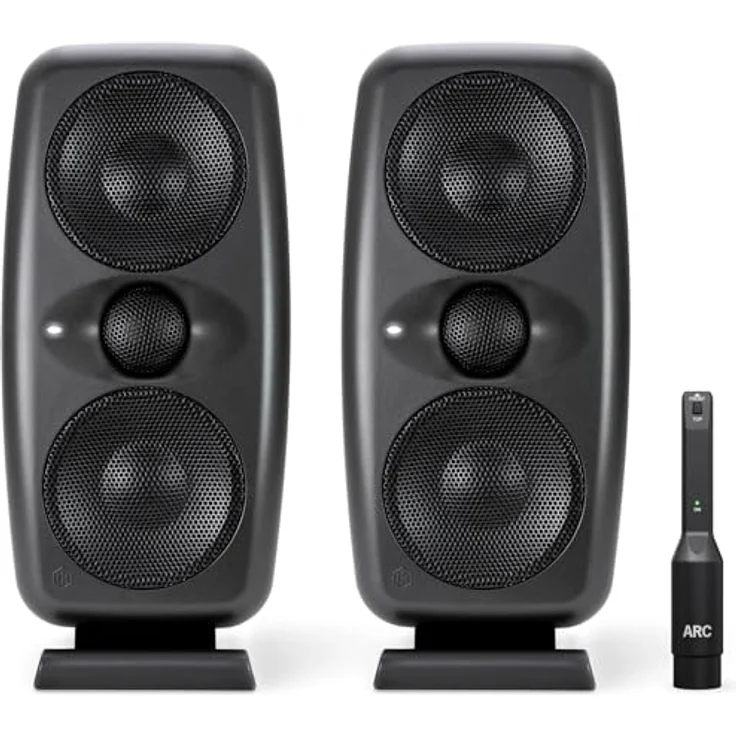 IK Multimedia iLoud MTM MKII - Compact Hi-End Studio Monitors with ARC Room Correction, 100W Power, Black – Bild 1
