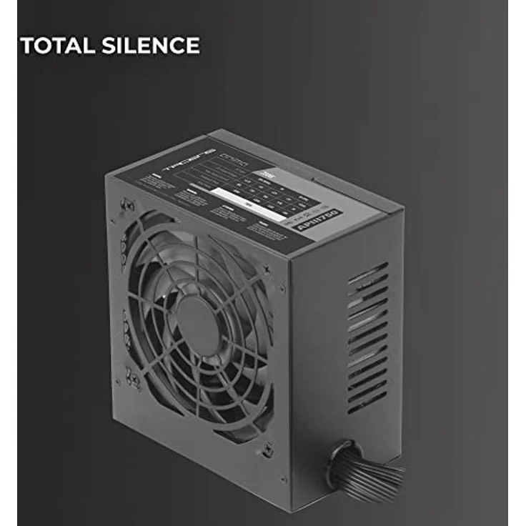 Tacens Anima APIII750, Netzteil PC ATX 750W, SMD Technologie 85% Bronze 12V, Ultraleiser 12cm Lüfter, Schwarz – Bild 3