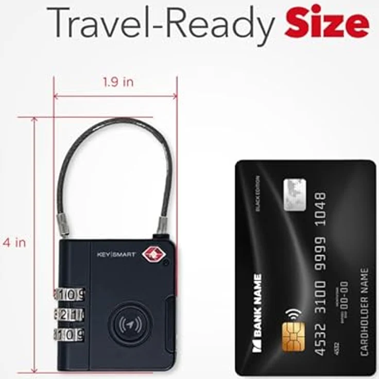 KeySmart SmartLock Gepäckschloss, TSA-genehmigt, kompatibel mit Apple Find My App, Bluetooth GPS Tracker, wasserabweisend, austauschbarer Akku – Bild 5